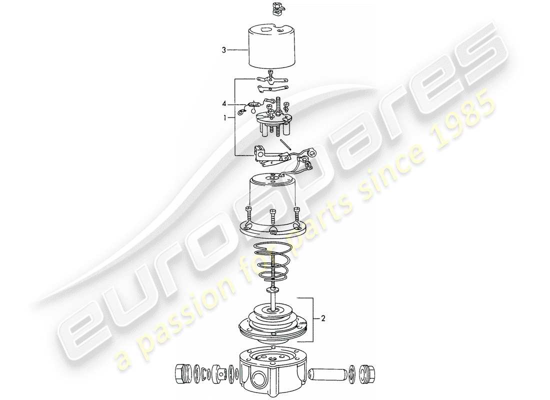 porsche 1969 (911/912) single parts - for - fuel pump - - hardi - part diagram
