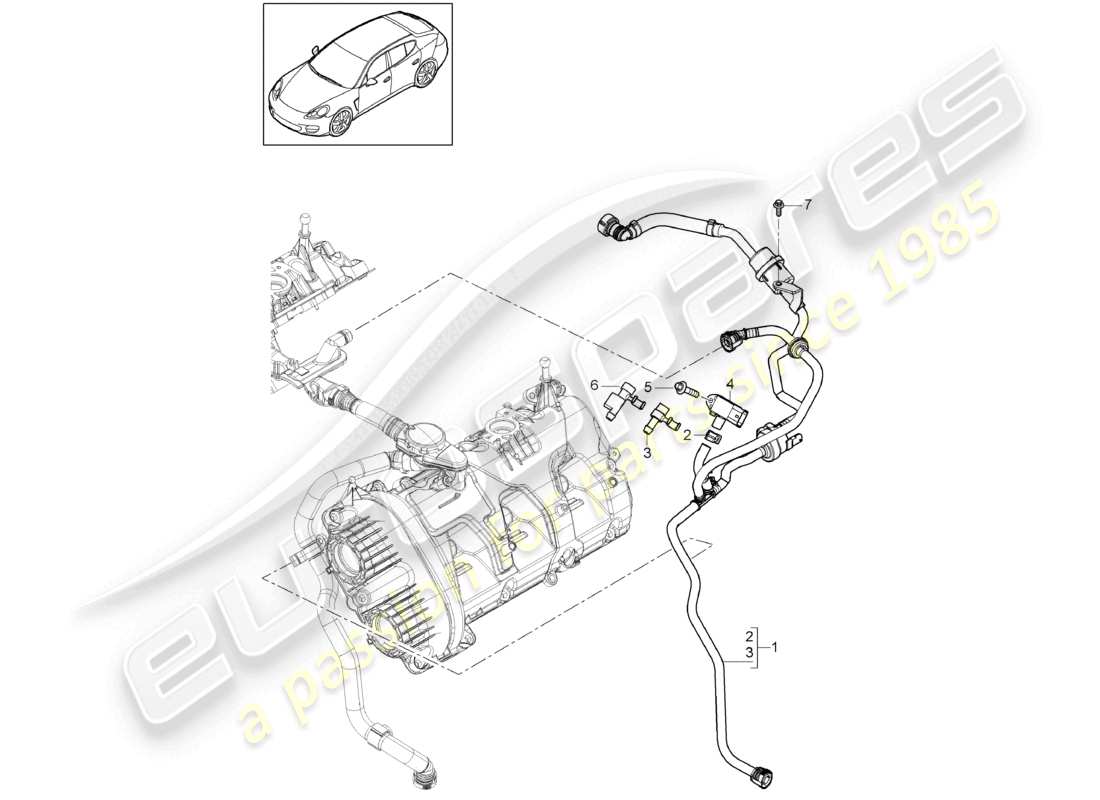 porsche 2012 (panamera 970) tank ventilation part diagram
