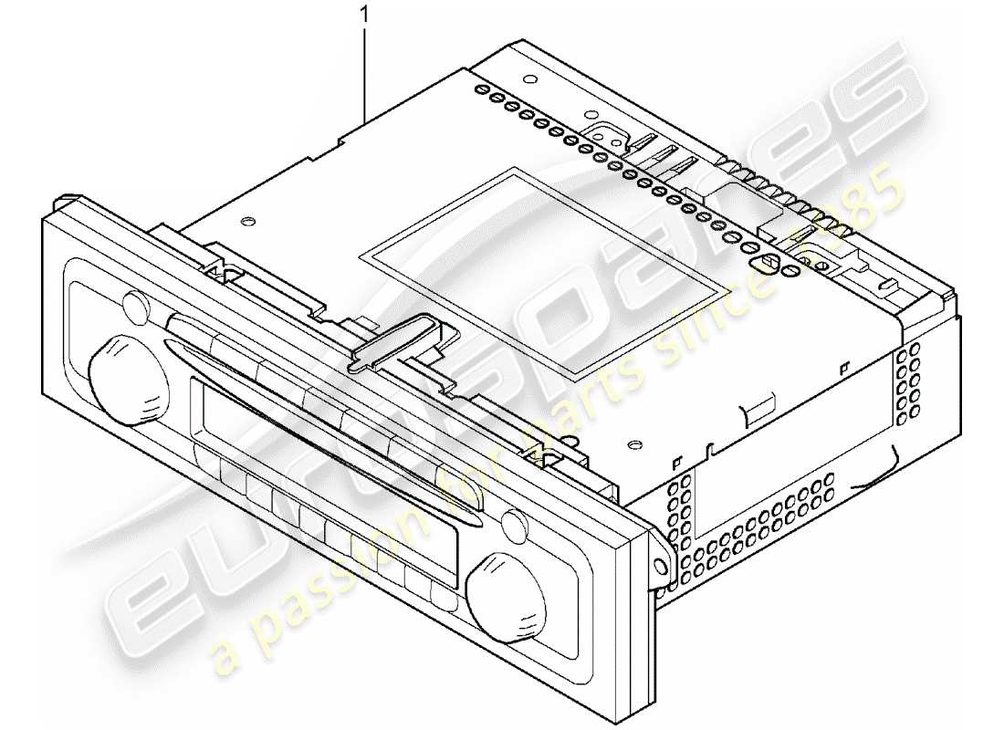 porsche 2004 (tequipment cayenne) radio unit parts diagram