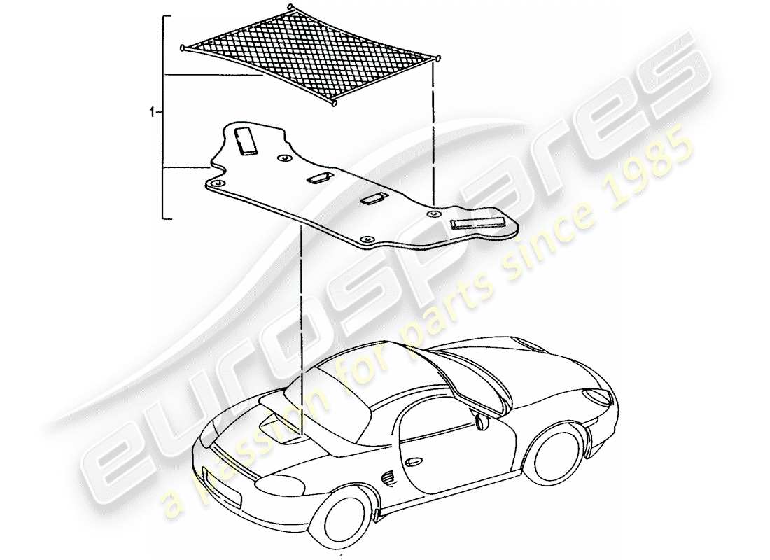 porsche 1999 (tequipment) cargo net parts diagram