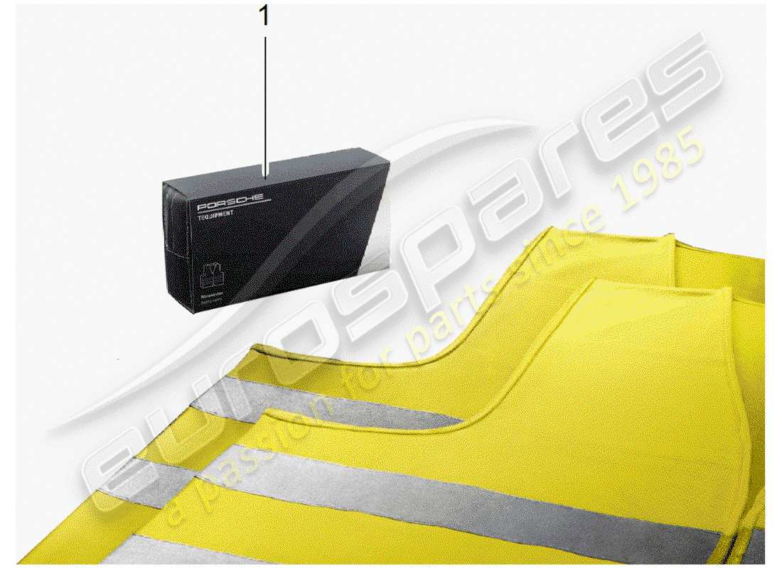 porsche 2016 (tequipment panamera) warning vest parts diagram