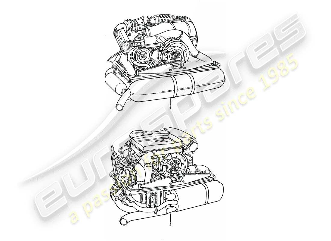 porsche 1982 (911) replacement engine part diagram