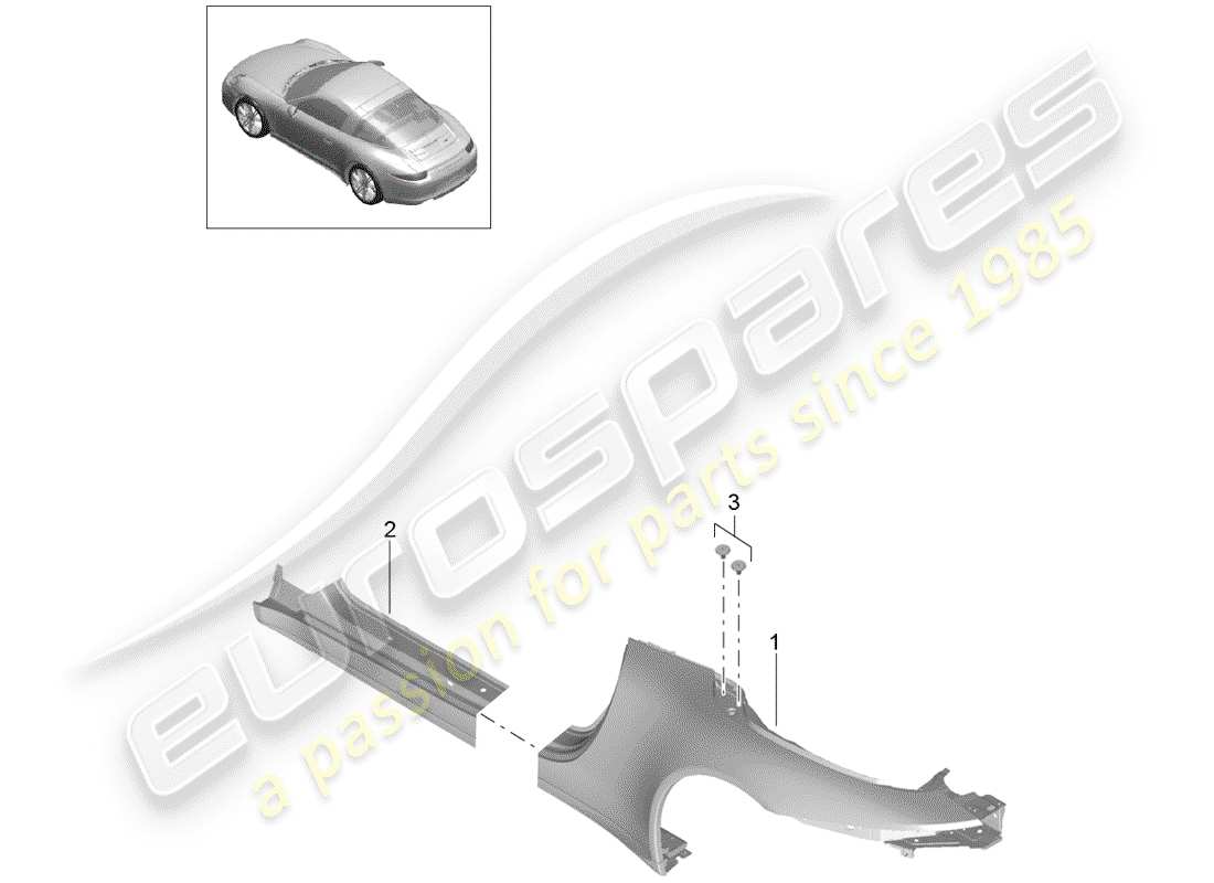 porsche 2016 (991-1) side part outer parts diagram