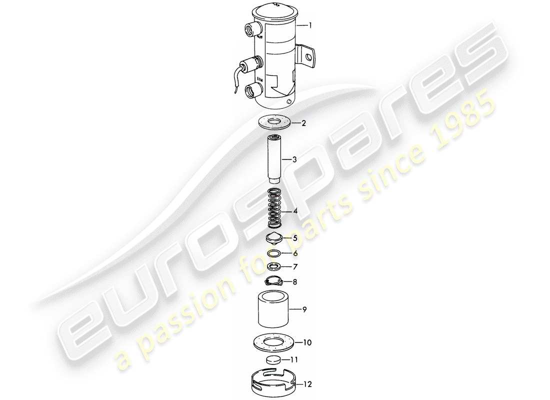 porsche 1969 (911/912) single parts - for - fuel pump - electric - d >> - mj 1968 part diagram