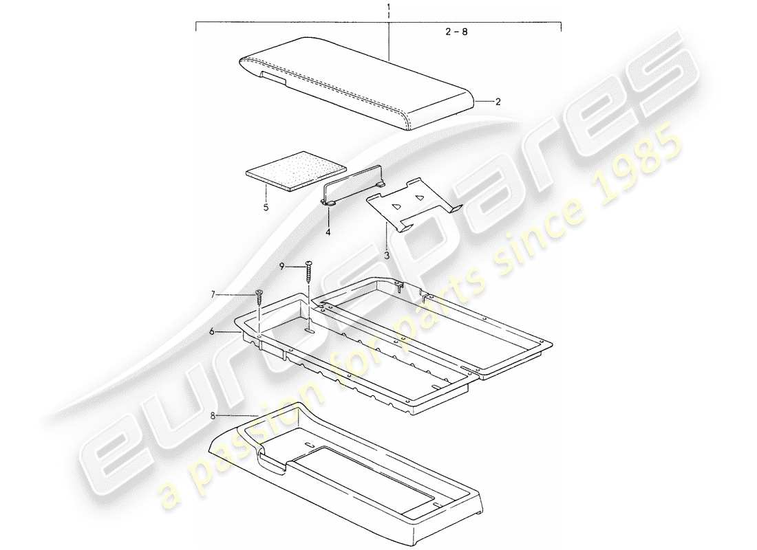 porsche 1986 (928) cassette holder part diagram