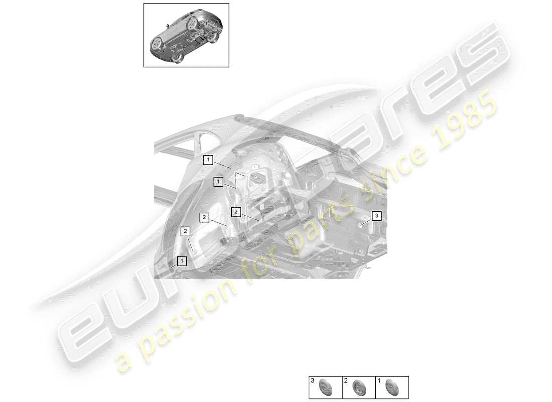 porsche 2020 (macan) bungs rear end cross panel parts diagram