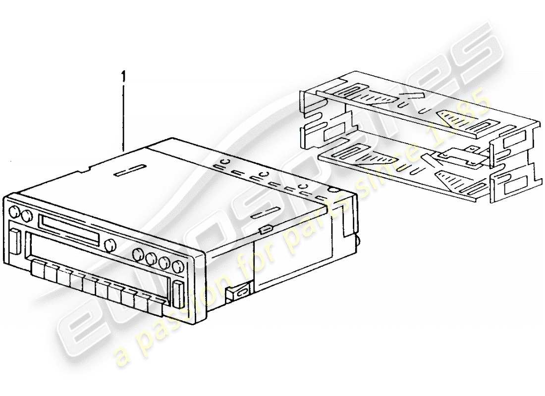porsche 1991 (tequipment) radio unit parts diagram