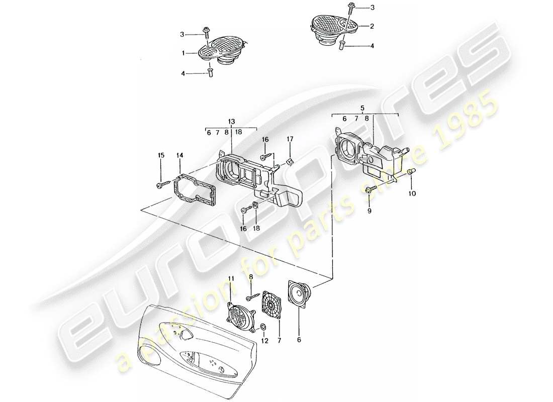 porsche 2004 (986 boxster) loudspeaker loudspeaker m 680/mj.02- see illustration: 911-006 parts diagram