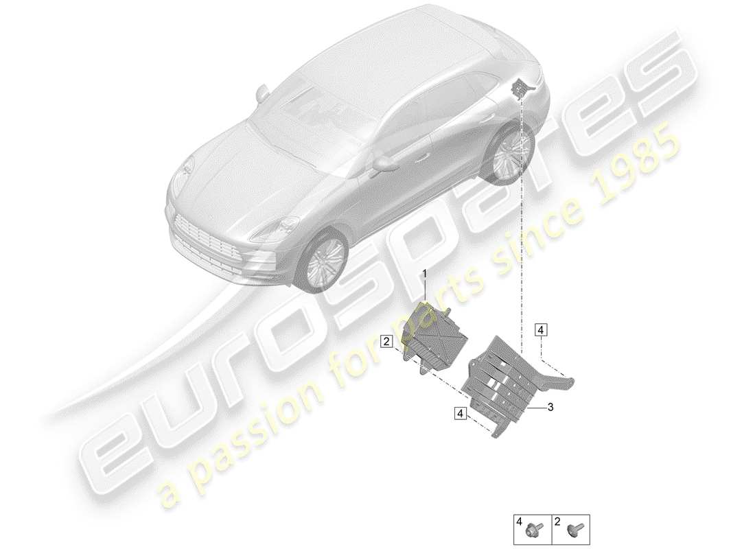 porsche 2019 (macan) amplifier for sound system part diagram