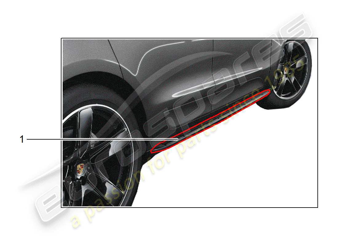 porsche 2020 (tequipment macan) step parts diagram