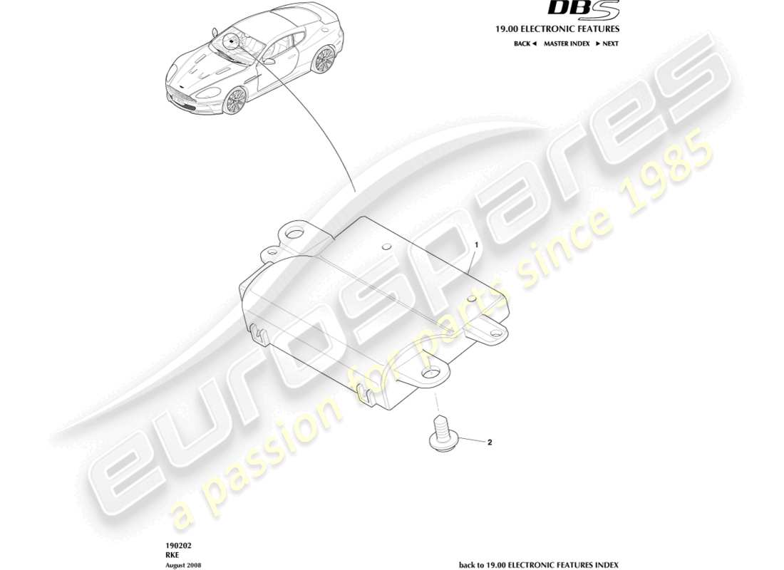 aston martin dbs (2014) rke part diagram