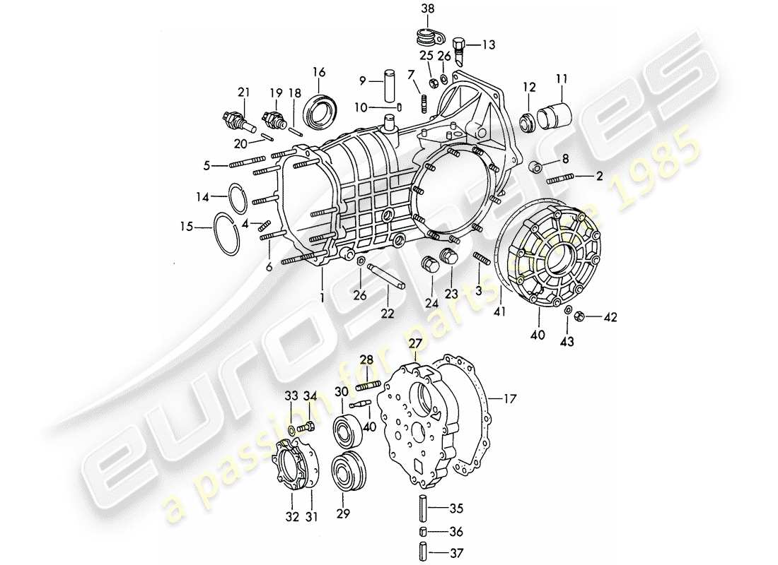 a part diagram from the porsche 1971 (911) parts catalogue