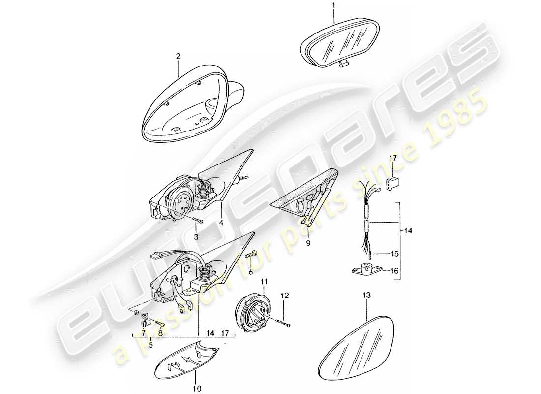 a part diagram from the porsche 996 parts catalogue