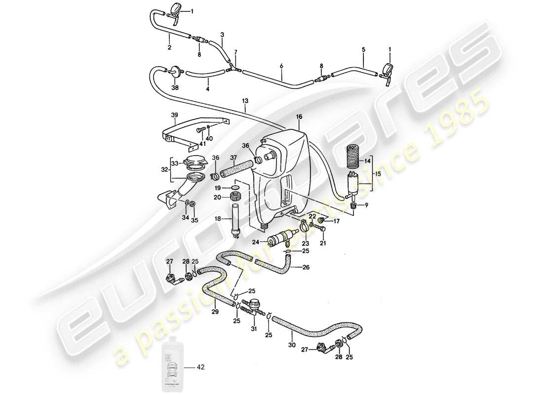 VIEW PARTS DIAGRAMS FROM THE PORSCHE 928 PARTS CATALOGUE a part diagram from the porsche 928 parts catalogue