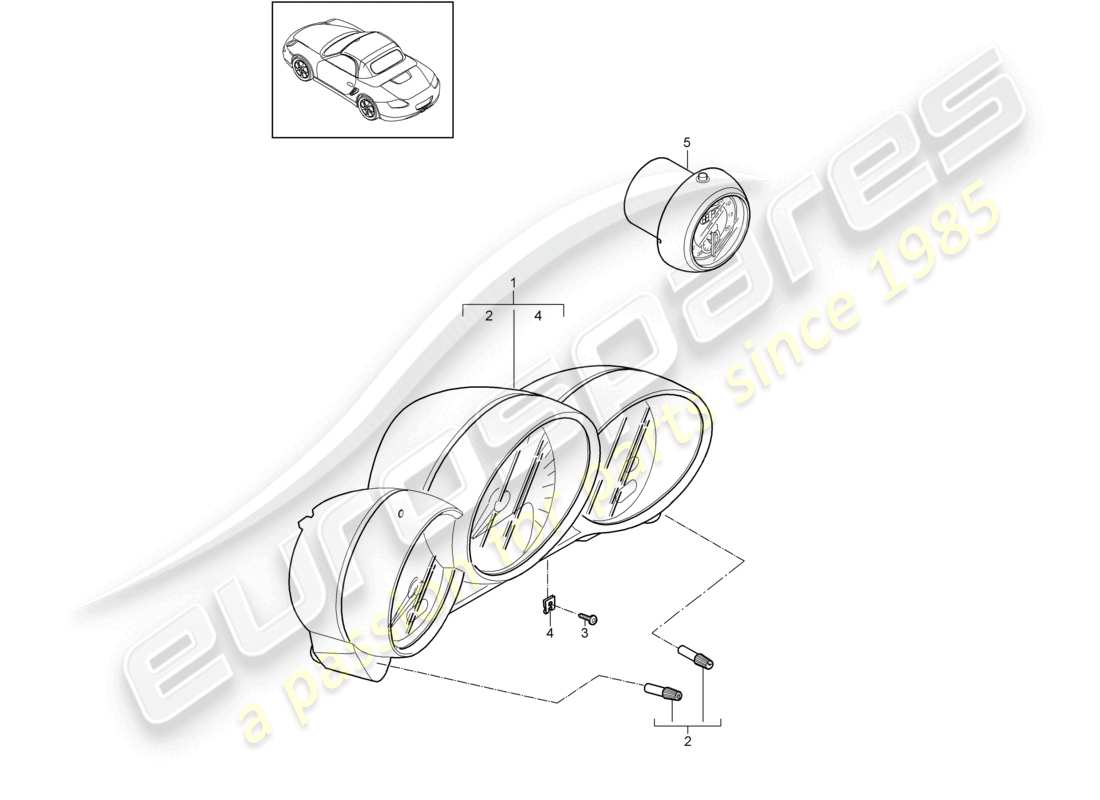 a part diagram from the porsche 2010 (987 boxster) parts catalogue