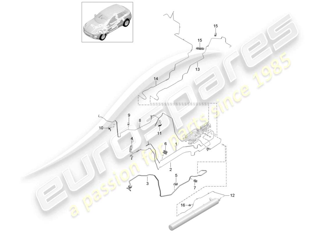 a part diagram from the porsche 2017 (macan) parts catalogue