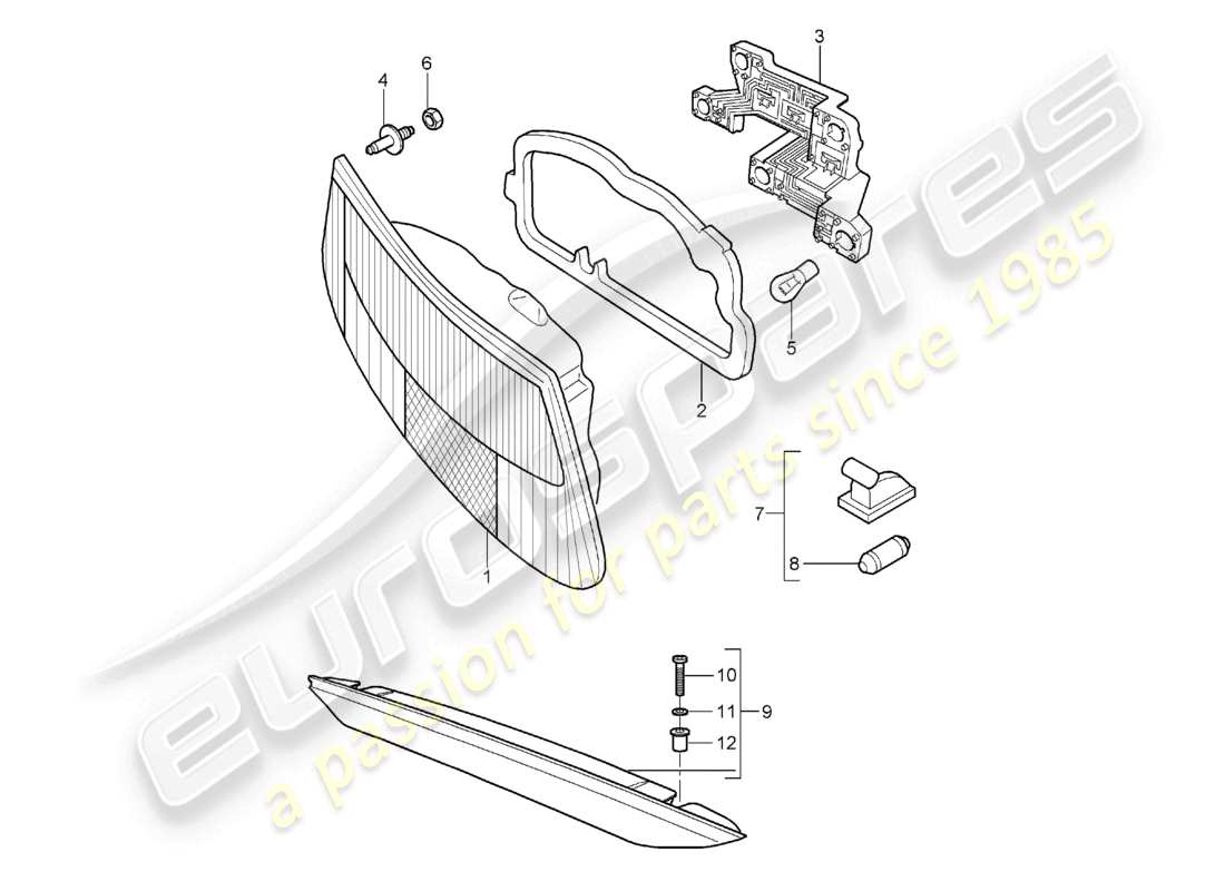 a part diagram from the porsche 2005 (987 boxster) parts catalogue