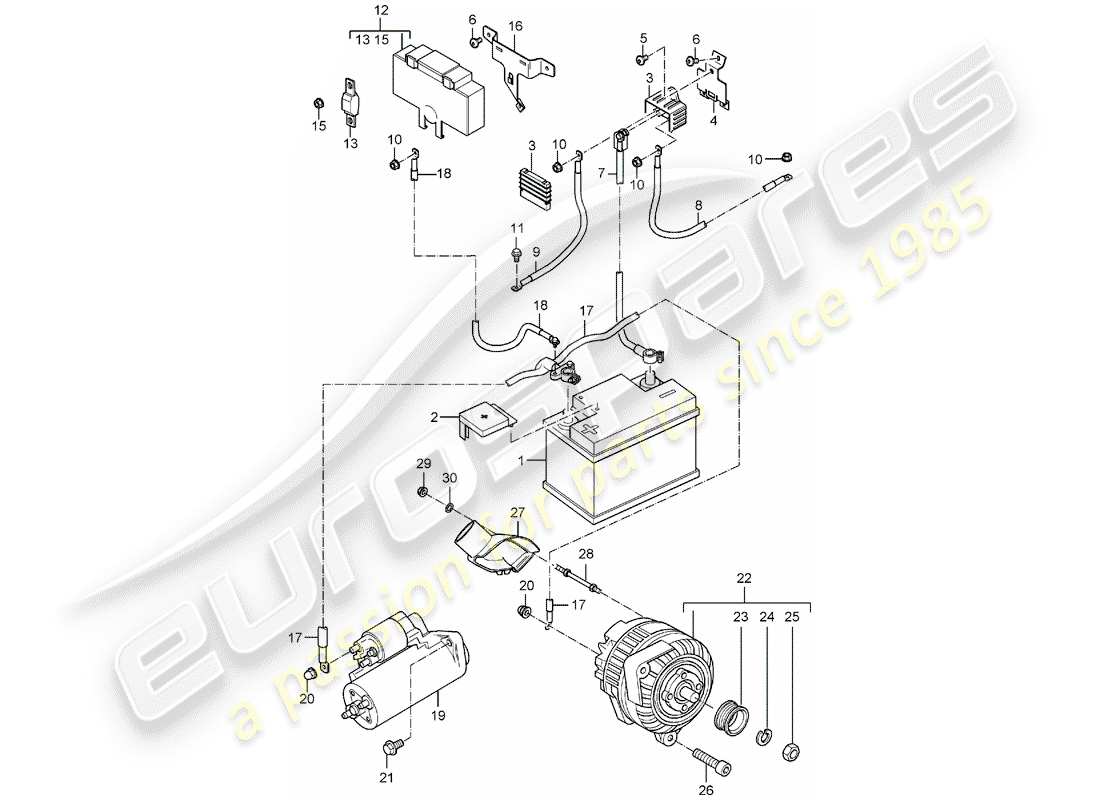 a part diagram from the porsche carrera gt parts catalogue