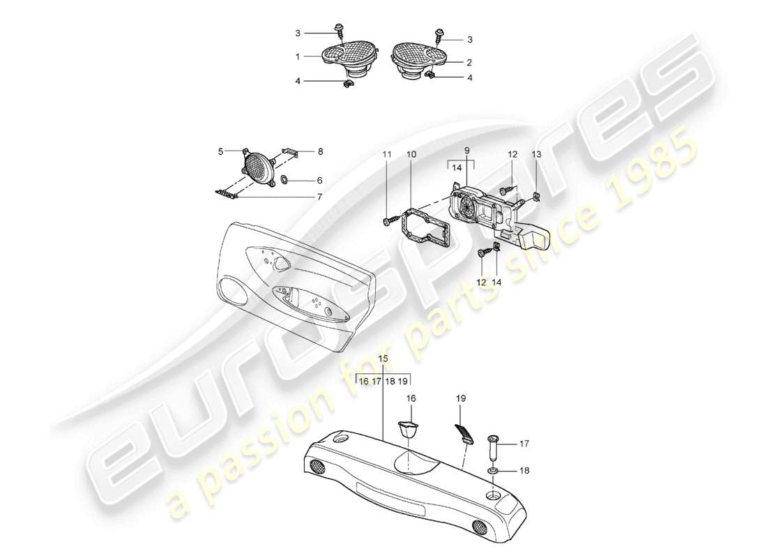 a part diagram from the porsche 2002 (986 boxster) parts catalogue