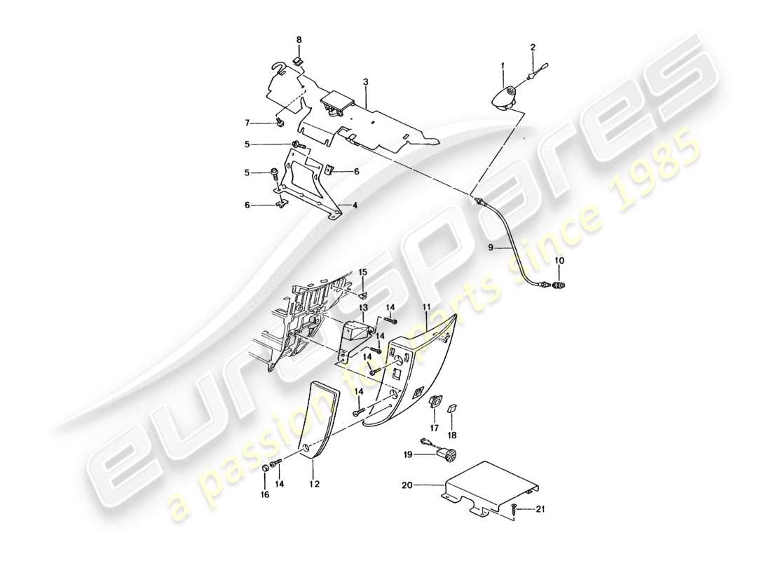 a part diagram from the porsche 2002 (986 boxster) parts catalogue