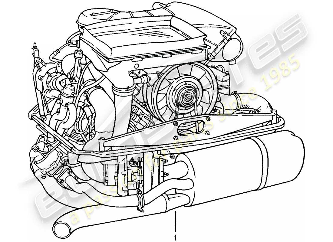 a part diagram from the porsche 2009 (refurbished and exchange catalogue) parts catalogue