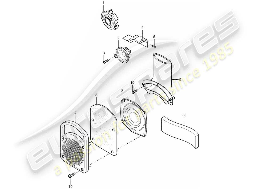 a part diagram from the porsche carrera gt parts catalogue