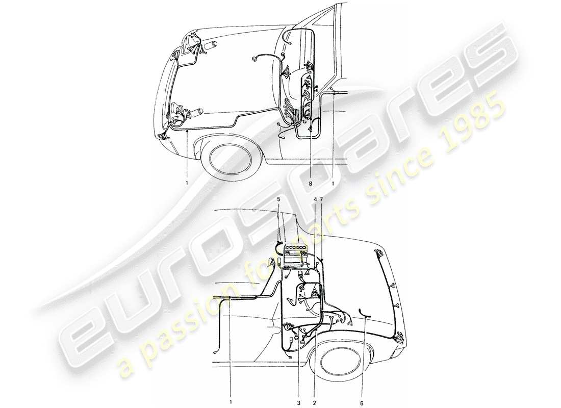 a part diagram from the porsche 1972 (914) parts catalogue