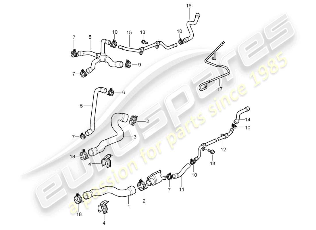 a part diagram from the porsche boxster parts catalogue