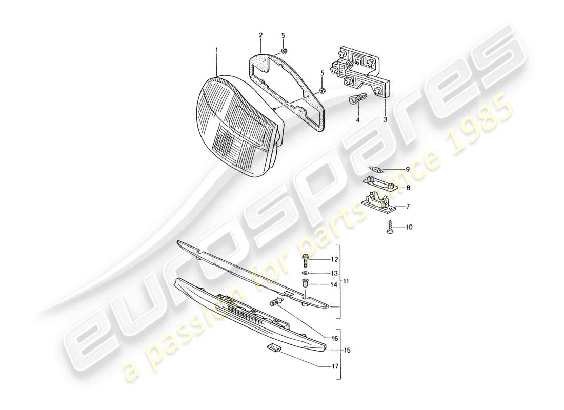 a part diagram from the porsche 2003 (986 boxster) parts catalogue