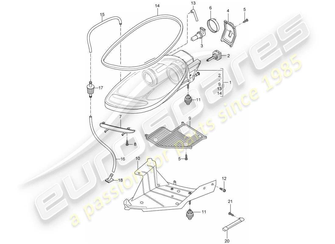 a part diagram from the porsche carrera gt parts catalogue