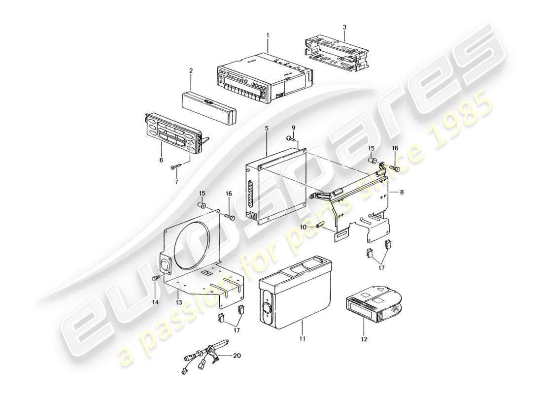 a part diagram from the porsche 2004 (986 boxster) parts catalogue