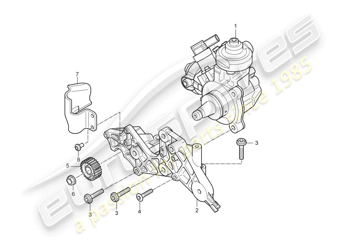 a part diagram from the porsche 2007 (cayenne e1 9pa) parts catalogue