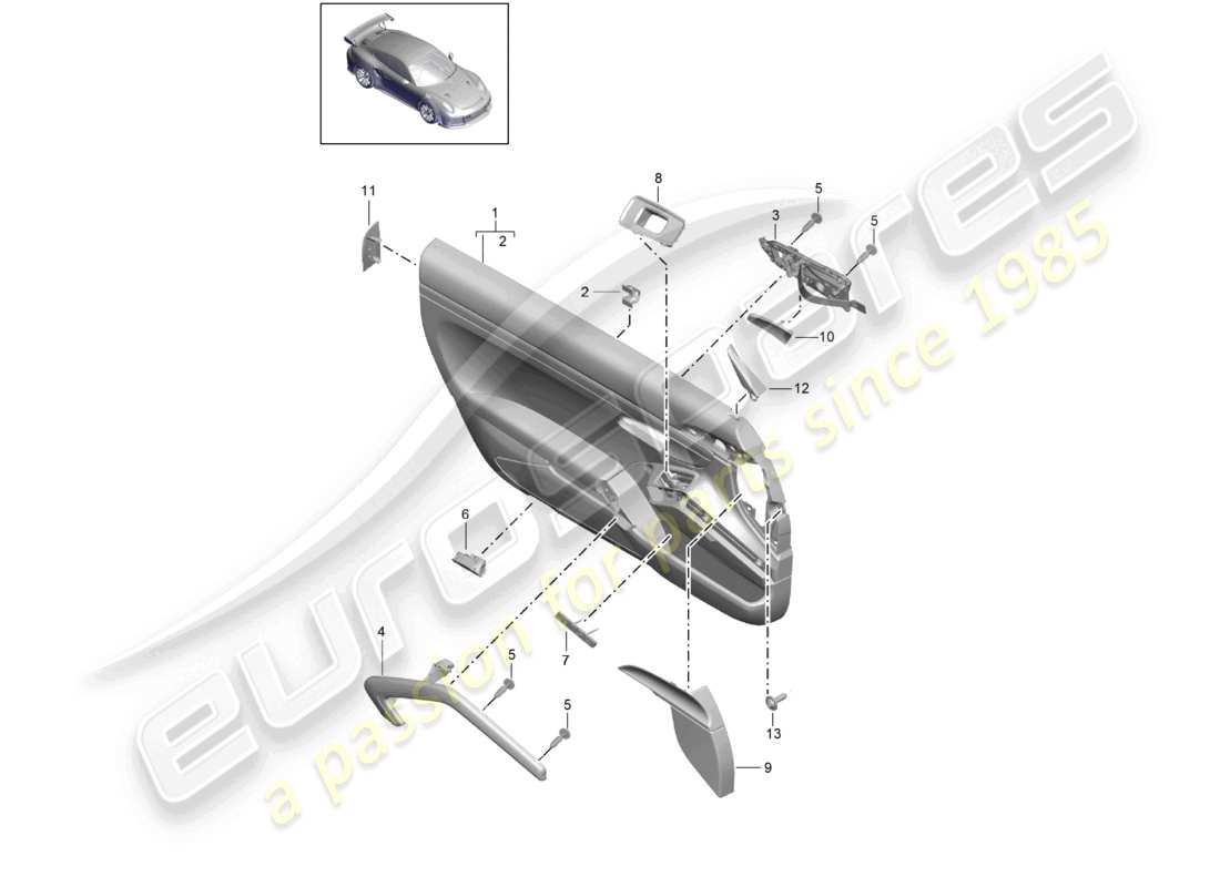VIEW PARTS DIAGRAMS FROM THE PORSCHE 991 PARTS CATALOGUE a part diagram from the porsche 991 parts catalogue