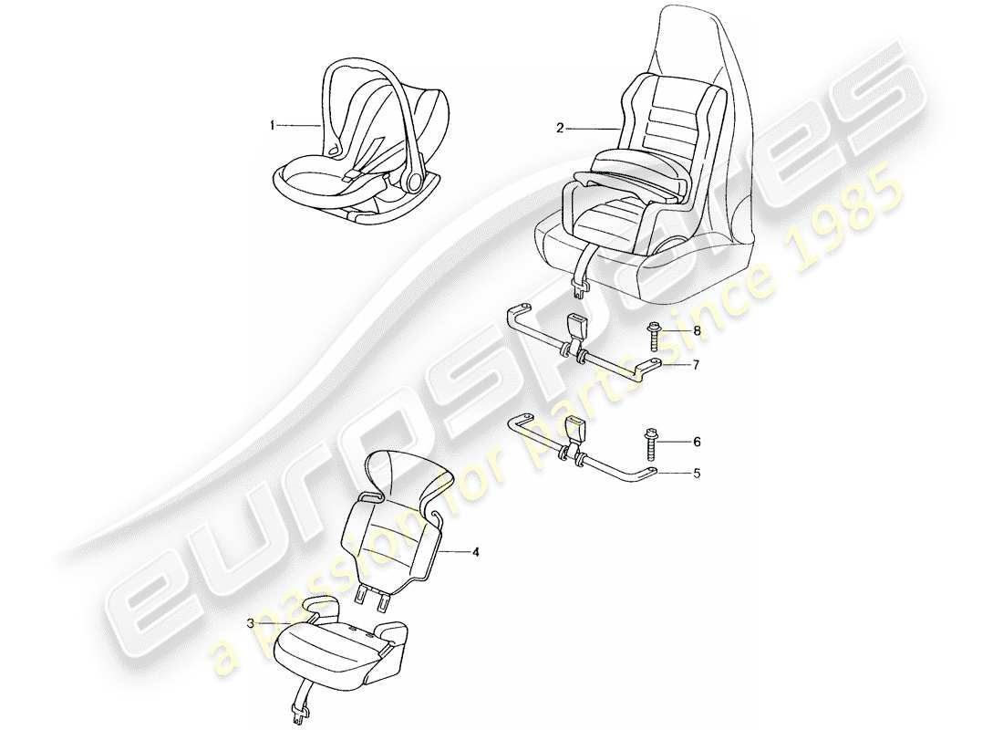 a part diagram from the porsche 2002 (tequipment) parts catalogue