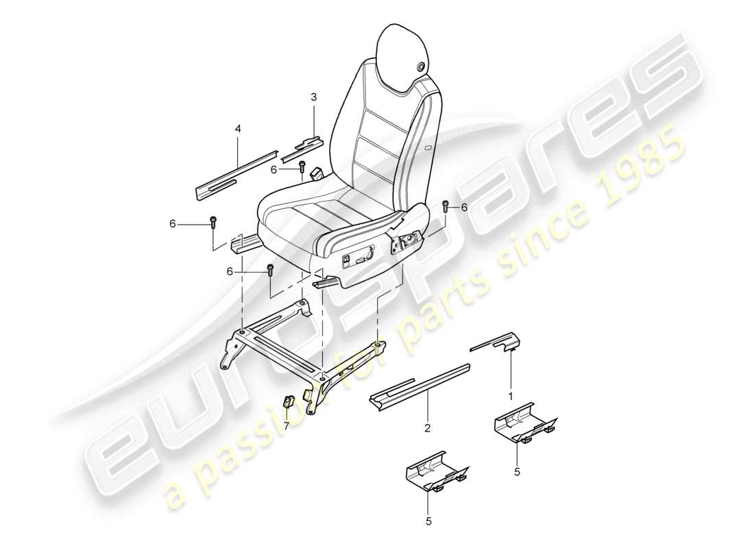 a part diagram from the porsche 2007 (cayenne e1 9pa) parts catalogue