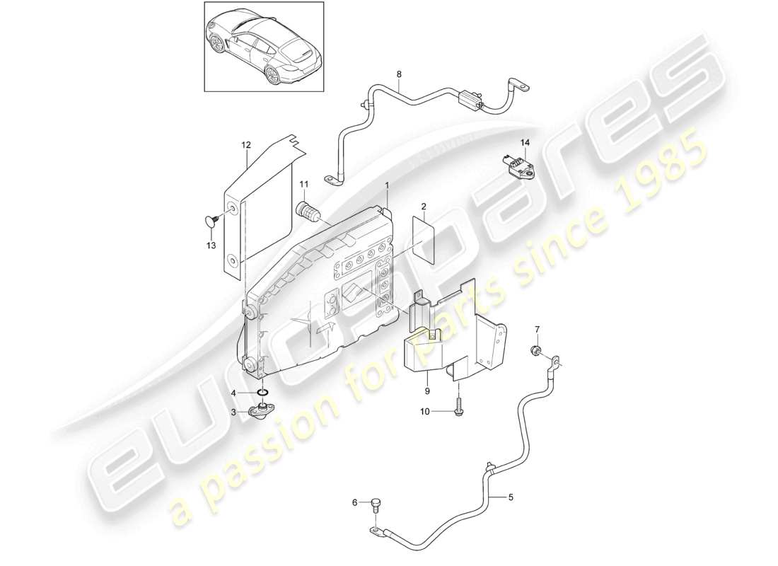 a part diagram from the porsche 2010 (panamera 970) parts catalogue