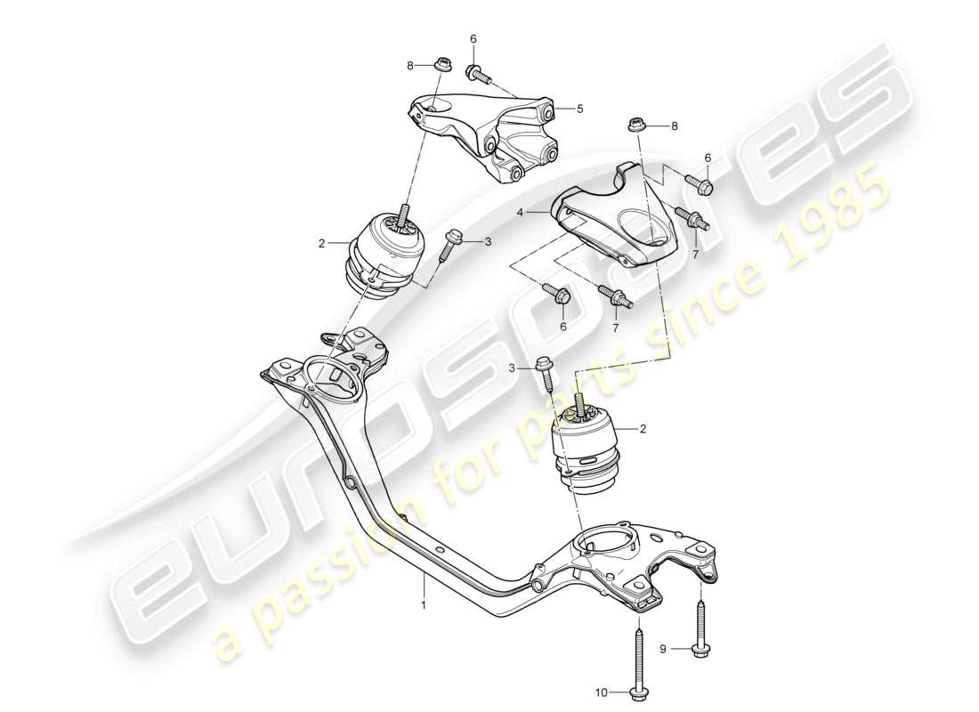 a part diagram from the porsche 2007 (cayenne e1 9pa) parts catalogue