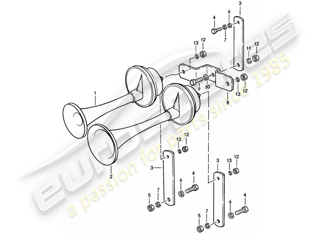 a part diagram from the porsche 1982 (928) parts catalogue