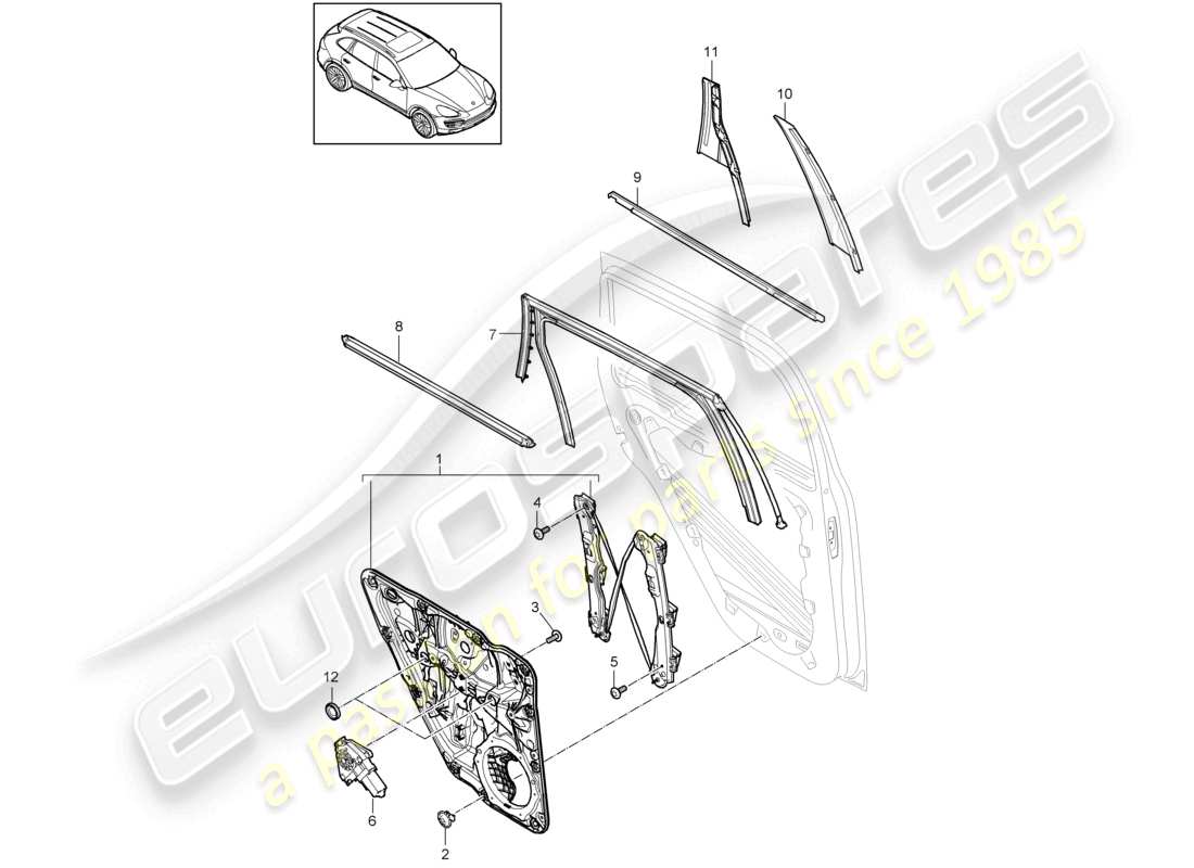 a part diagram from the porsche 2015 (cayenne e2 92a) parts catalogue