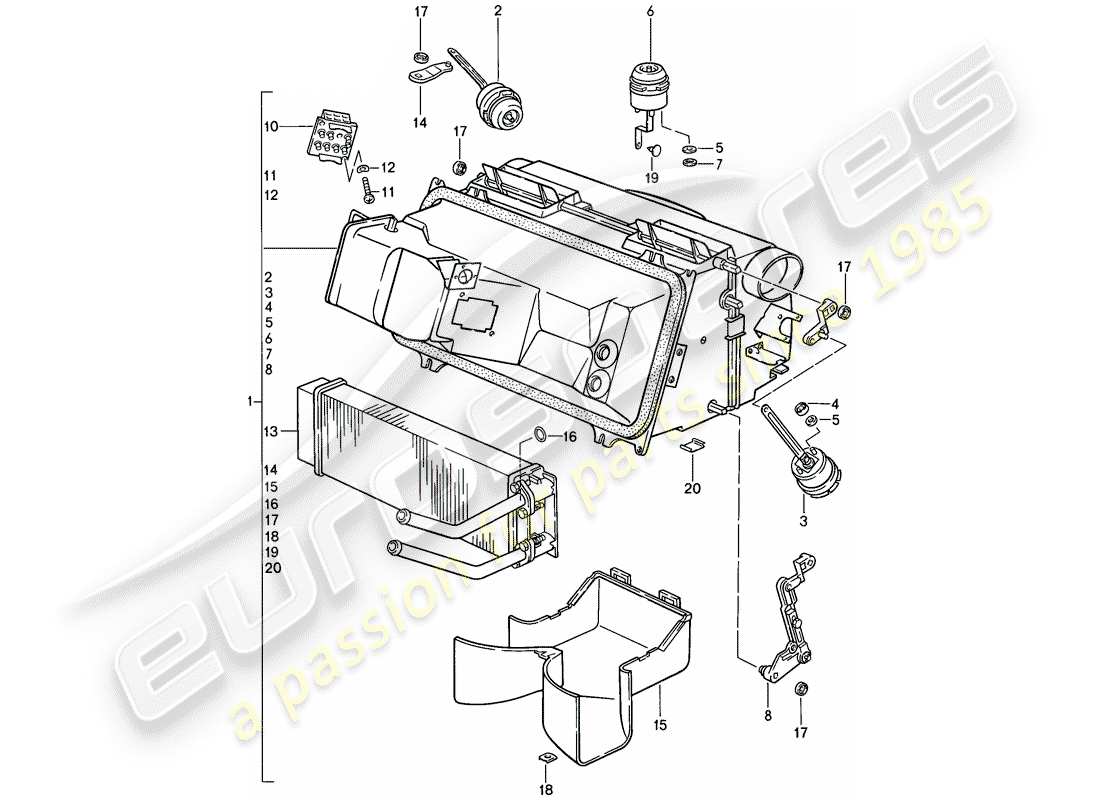 VIEW PARTS DIAGRAMS FROM THE PORSCHE 928 PARTS CATALOGUE a part diagram from the porsche 928 parts catalogue