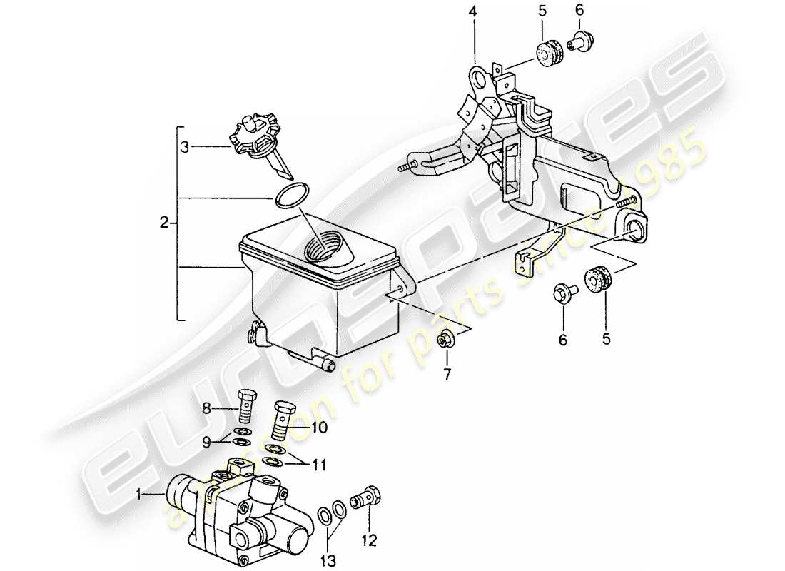 a part diagram from the porsche 1995 (993) parts catalogue