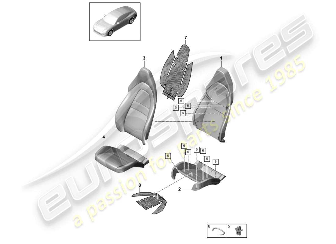 a part diagram from the porsche panamera parts catalogue