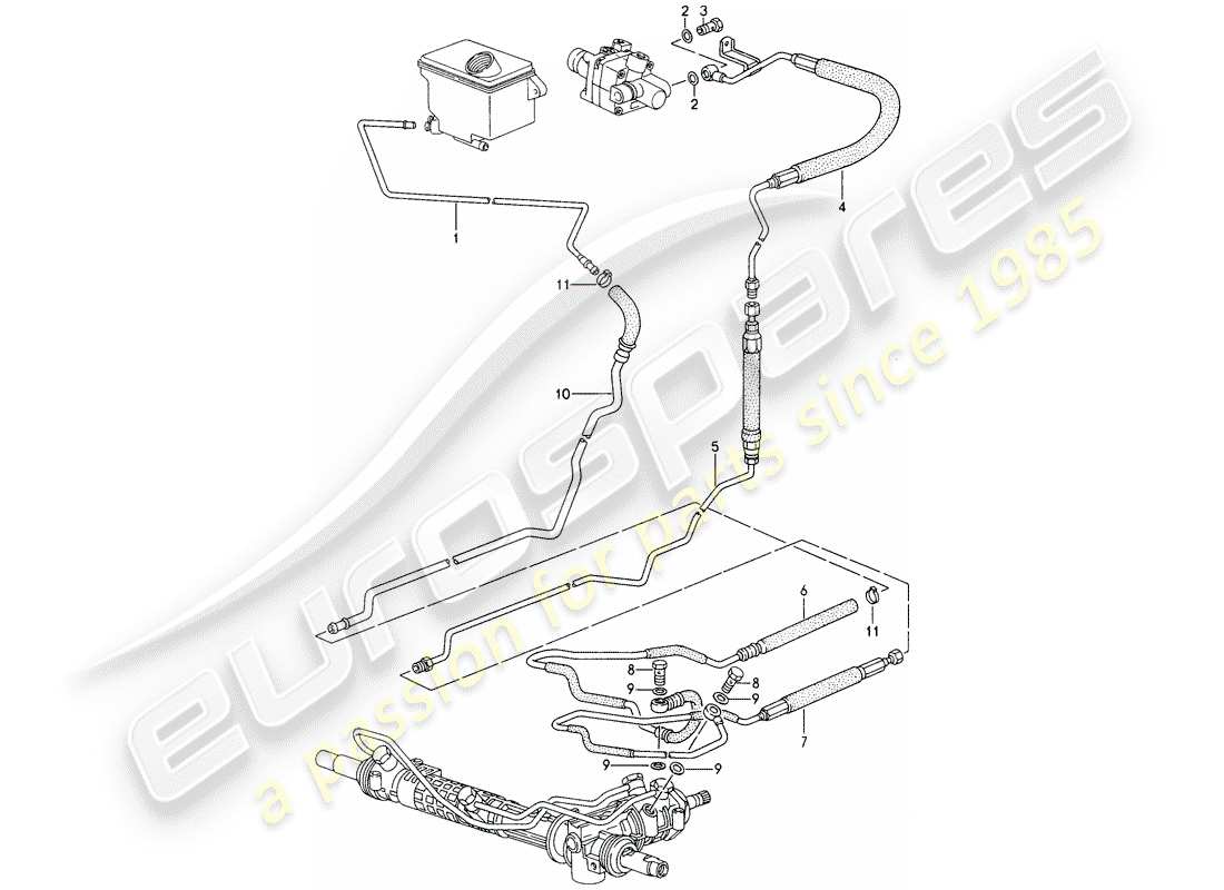VIEW PARTS DIAGRAMS FROM THE PORSCHE 993 PARTS CATALOGUE a part diagram from the porsche 993 parts catalogue