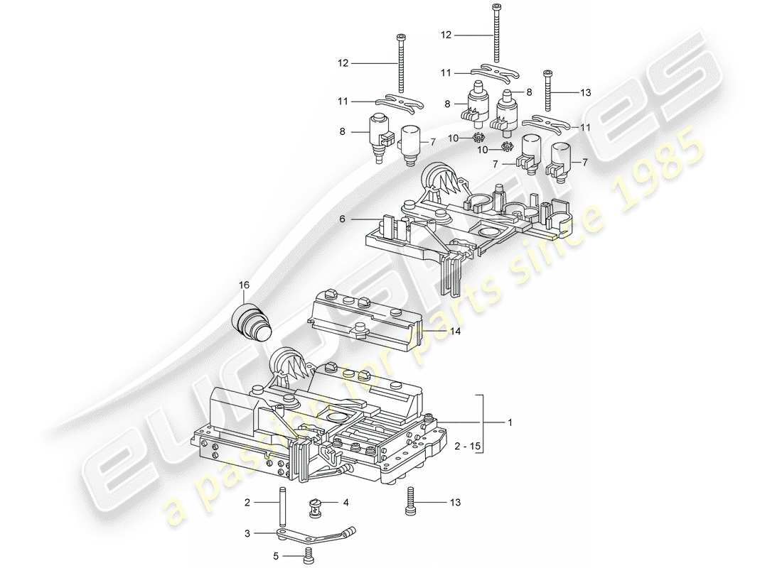 a part diagram from the porsche 2005 (996) parts catalogue