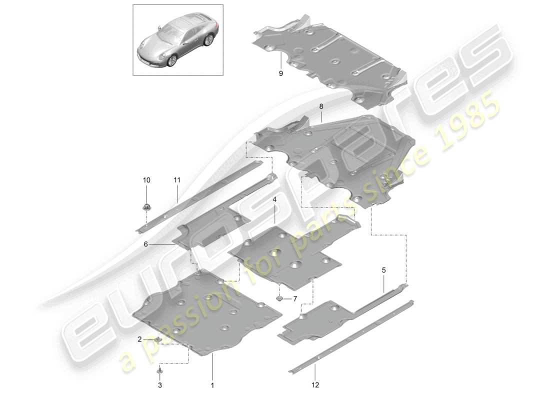 a part diagram from the porsche 2018 (991-2) parts catalogue
