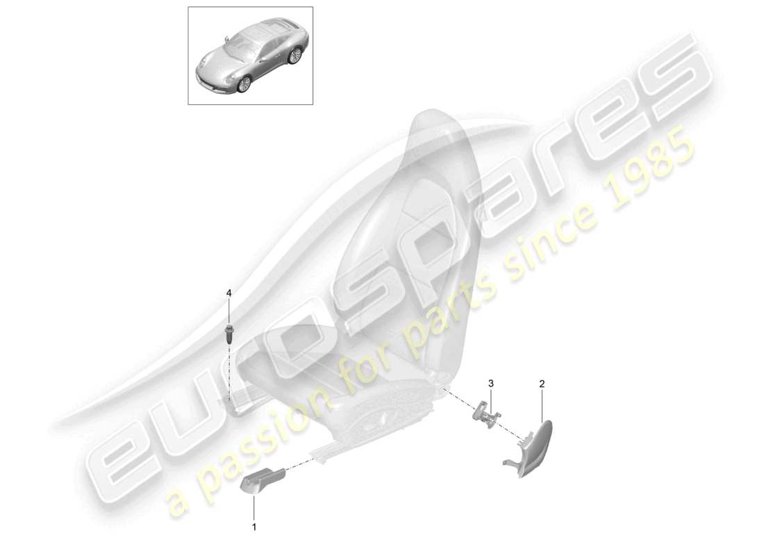 a part diagram from the porsche 991 parts catalogue