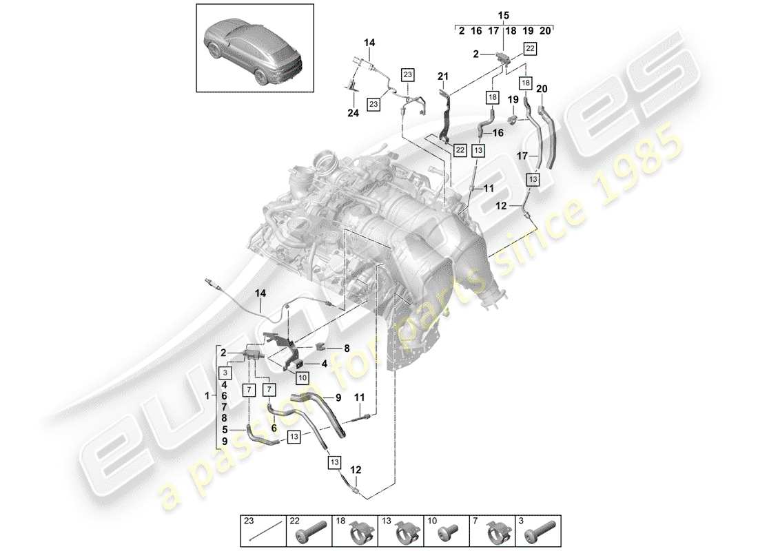 part diagram containing part number pae906051
