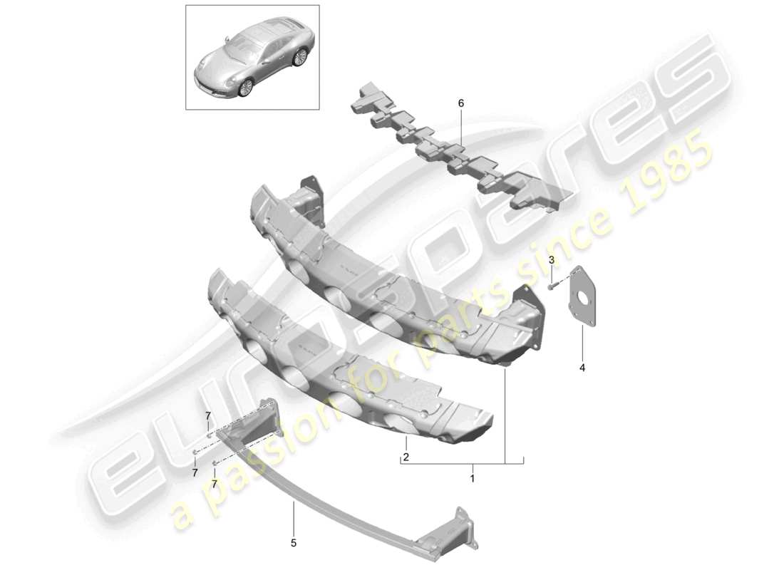 a part diagram from the porsche 2017 (991-2) parts catalogue
