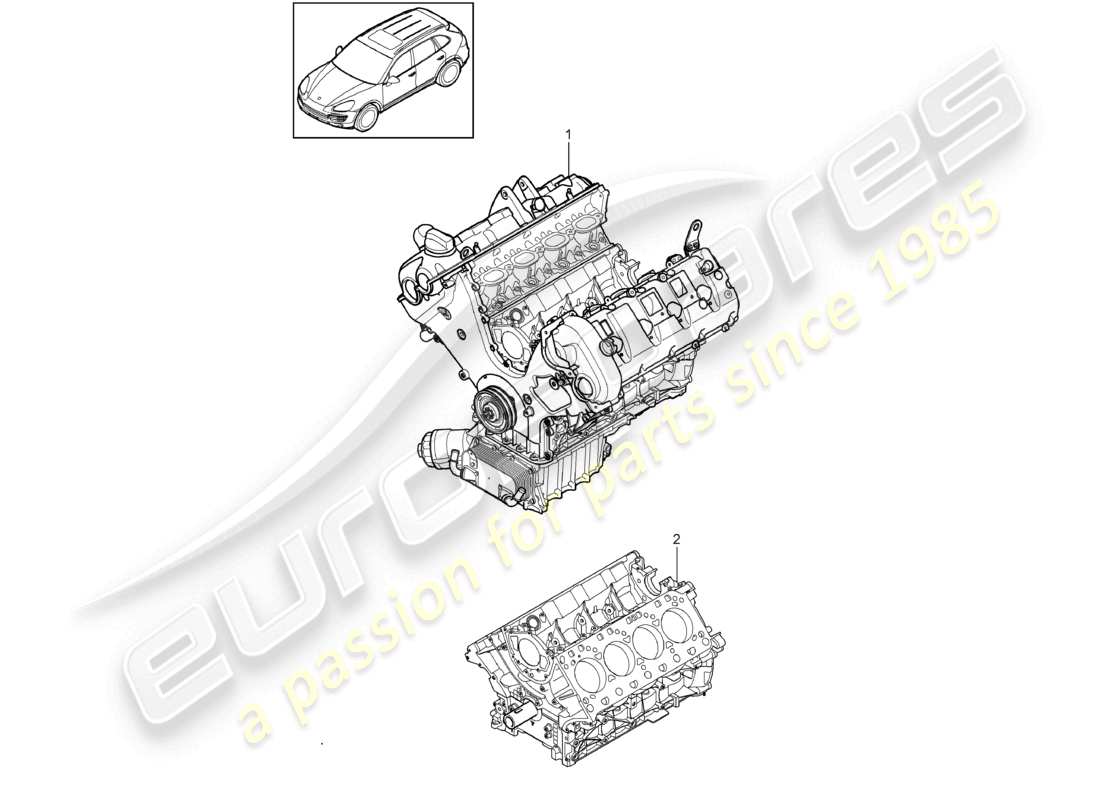 a part diagram from the porsche 2012 (cayenne e2 92a) parts catalogue