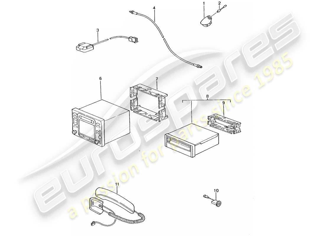 porsche 2004 (996) navigation system - teleph.operat.device/-teleph. - d >> - mj 2002 part diagram